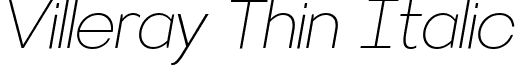 Villeray Thin Italic font - Villeray-ThinItalic.ttf