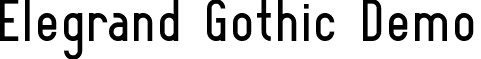 Elegrand Gothic Demo font - ElegrandGothicDemo.ttf