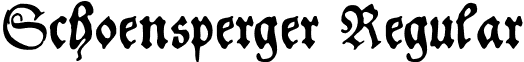 Schoensperger Regular font - Schoensperger.otf