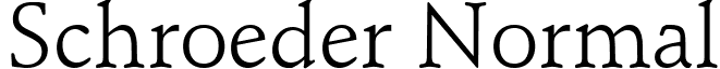 Schroeder Normal font - Schroeder_Normal.ttf