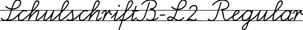 SchulschriftB-L2 Regular font - SchulschriftB-L2.otf