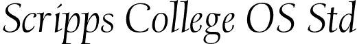 Scripps College OS Std font - ScrippsCollegeOSStd-It.otf