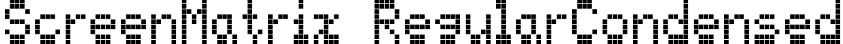 ScreenMatrix RegularCondensed font - ScreenMatrix-RegularCondensed.otf