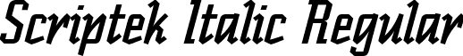 Scriptek Italic Regular font - Scriptek_Italic_Plain.ttf