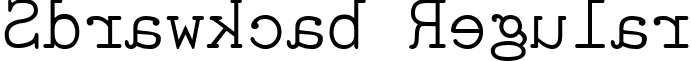 Sdrawkcab Regular font - Sdrawkcab_Regular.ttf