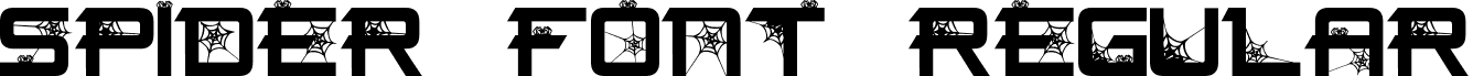 SPIDER font Regular font - spiderfont.ttf