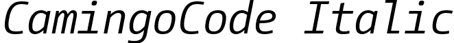 CamingoCode Italic font - CamingoCode-Italic.ttf