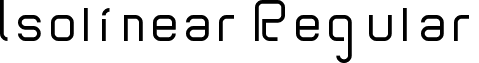 Isolinear Regular font - Isolinear.ttf