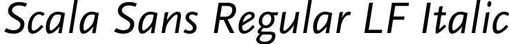 Scala Sans Regular LF Italic font - ScalaSans-RegularLFItalic.otf