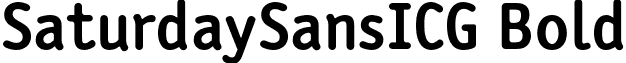 SaturdaySansICG Bold font - SaturdaySansICG-Bold.otf