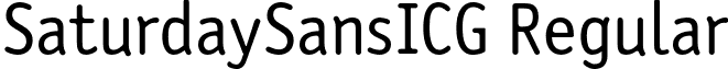 SaturdaySansICG Regular font - SaturdaySansICG.otf