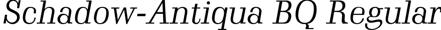Schadow-Antiqua BQ Regular font - SchadowAntiquaBQ-BookItalic.otf
