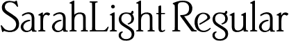SarahLight Regular font - SarahLight.otf