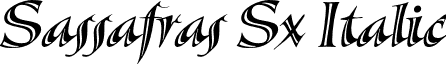 Sassafras Sx Italic font - Sassafras-SxItalic.otf