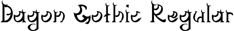 Dagon Gothic Regular font - Dagon Gothic.ttf