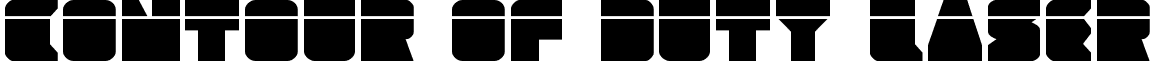 Contour of Duty Laser font - contourofdutylaser.ttf