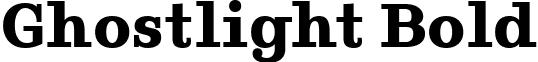 Ghostlight Bold font - Ghostlight-Bold.ttf