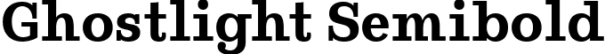 Ghostlight Semibold font - Ghostlight-Semibold.ttf