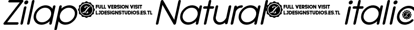 Zilap Natural italic font - Zilap Natural Italic.ttf