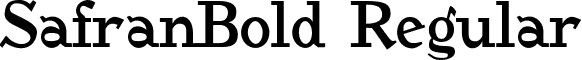 SafranBold Regular font - SafranBold.otf