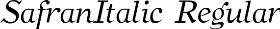 SafranItalic Regular font - SafranItalic.otf