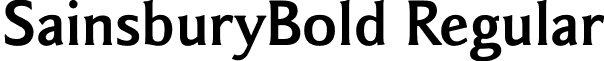 SainsburyBold Regular font - SainsburyBold.otf