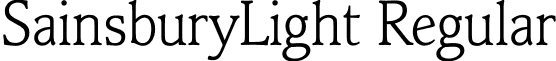 SainsburyLight Regular font - SainsburyLight.otf