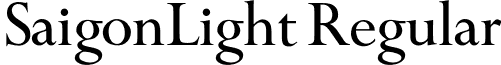SaigonLight Regular font - SaigonLight.otf
