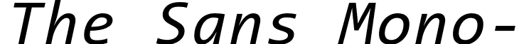The Sans Mono- font - TheSansMono-Italic.otf