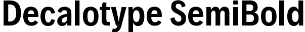 Decalotype SemiBold font - Decalotype-SemiBold.ttf
