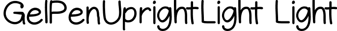 GelPenUprightLight Light font - GelPenUprightLight.ttf