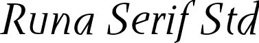 Runa Serif Std font - RunaSerifStd-LightIt.otf