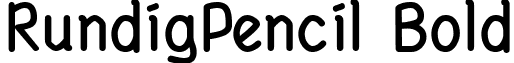 RundigPencil Bold font - RundigPencil_Bold.ttf