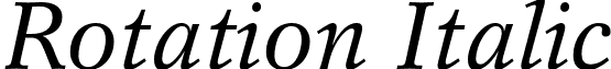 Rotation Italic font - Rotation-Italic.otf