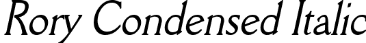 Rory Condensed Italic font - Rory_Condensed_Italic.ttf