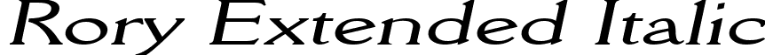 Rory Extended Italic font - Rory_Extended_Italic.ttf