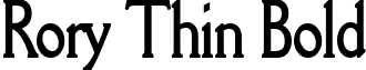 Rory Thin Bold font - Rory_Thin_Bold.ttf