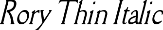 Rory Thin Italic font - Rory_Thin_Italic.ttf