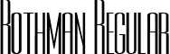 Rothman Regular font - Rothman_Regular.ttf