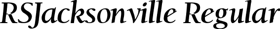 RSJacksonville Regular font - RSJacksonville.ttf