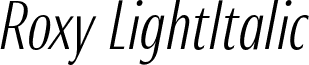 Roxy LightItalic font - Roxy-LightItalic.otf