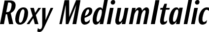 Roxy MediumItalic font - Roxy-MediumItalic.otf