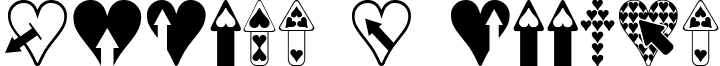 Hearts n Arrows font - heartsnarrows.ttf