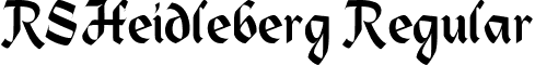 RSHeidleberg Regular font - RSHeidleberg.ttf