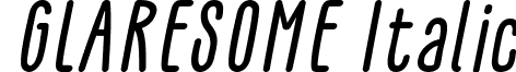 GLARESOME Italic font - GLARESOME Italic.otf