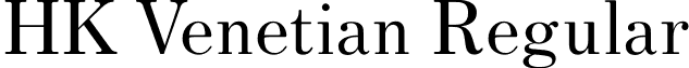 HK Venetian Regular font - HKVenetian-Regular.otf