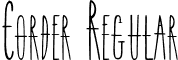 Corder Regular font - Corder.otf