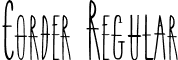 Corder Regular font - Corder.ttf