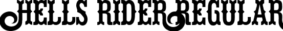 Hells Rider Regular font - HellsRider.ttf