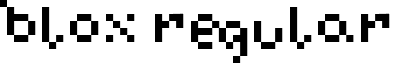 Blox Regular font - Blox.ttf